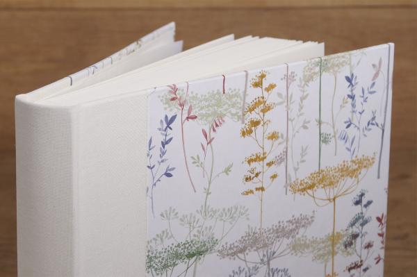Fine lighter linen spine - photo album of "Schreibweise" in Westphalia